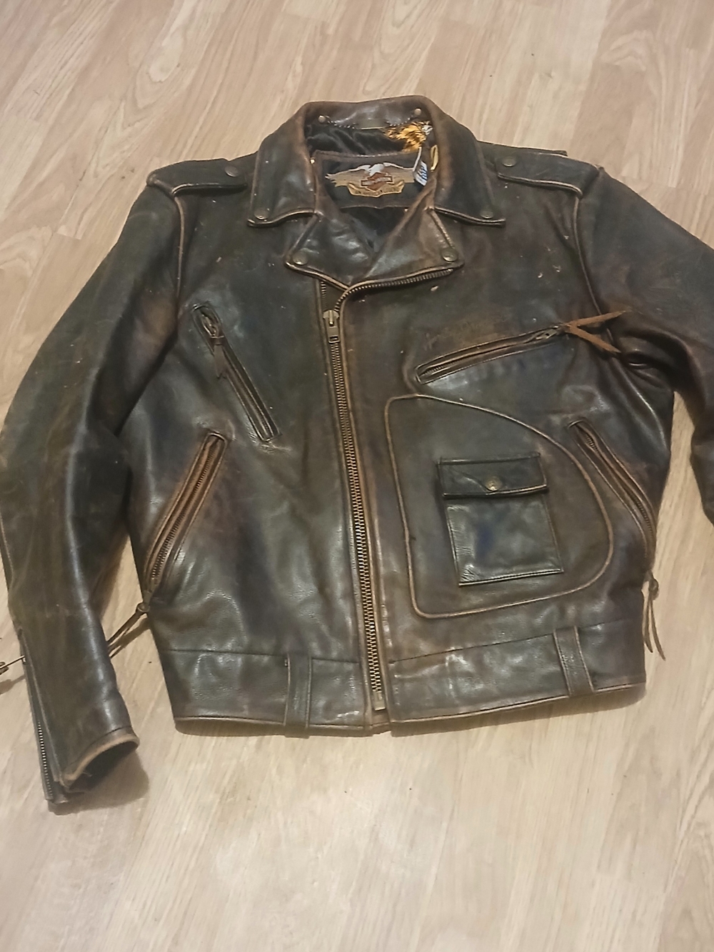 Harley-Davidson Brown Distressed LeatherJacket XL